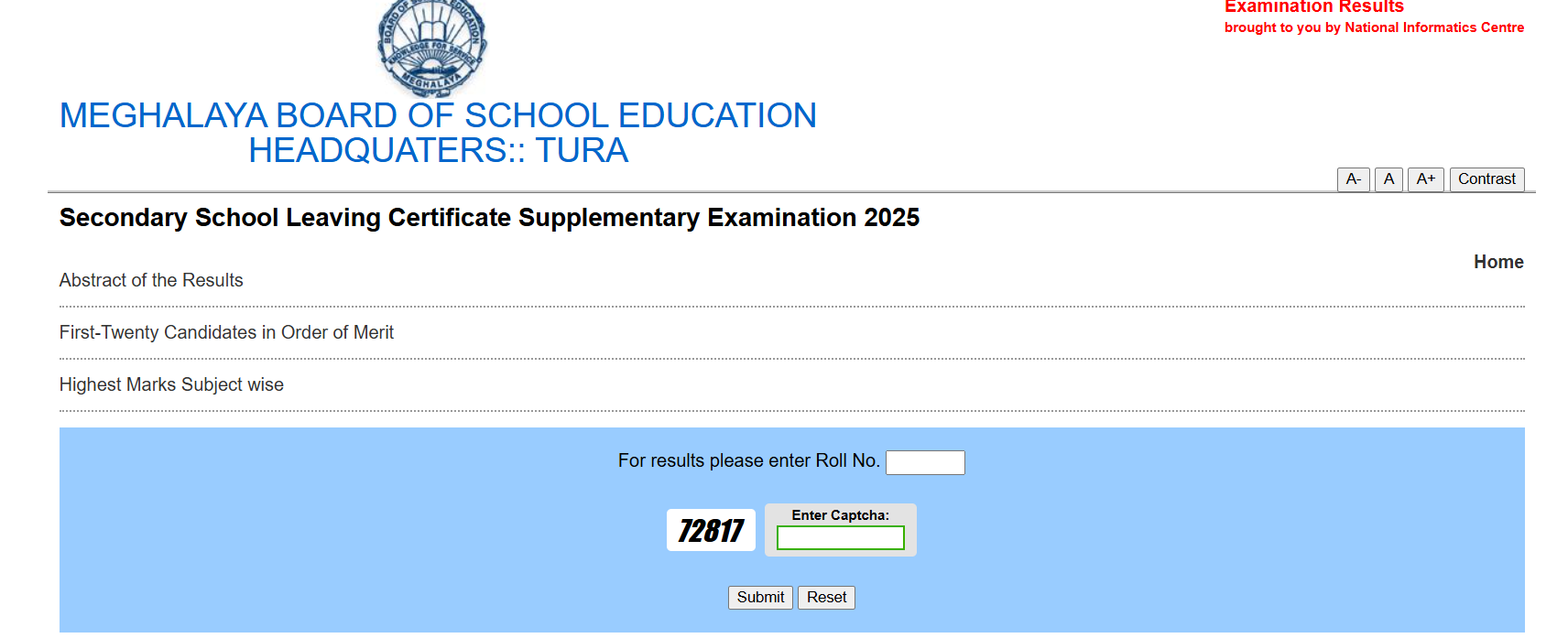 MBOSE SSLC Supplementary Result 2025